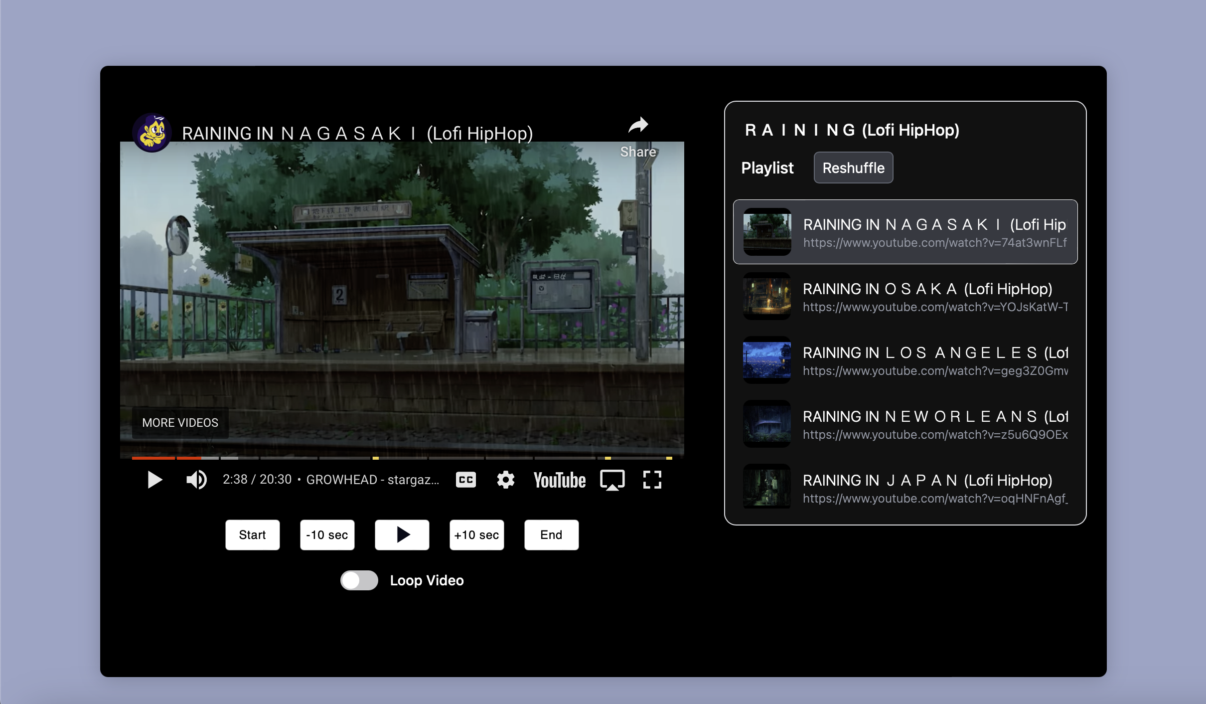 Randomizer senarai main YouTube media 1