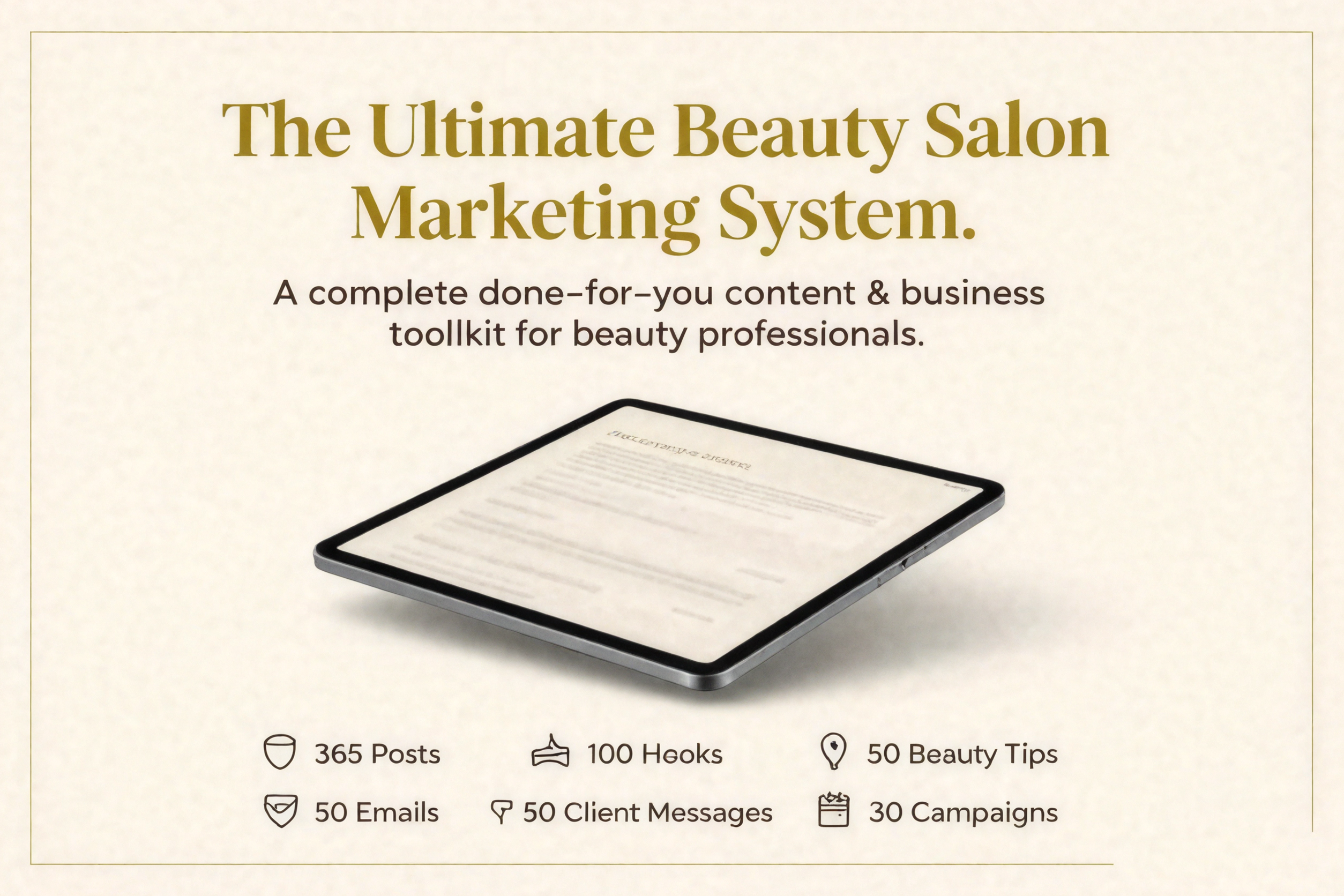 Ultimate Beauty Salon Marketing System - Screenshot 2 showing product features and functionality