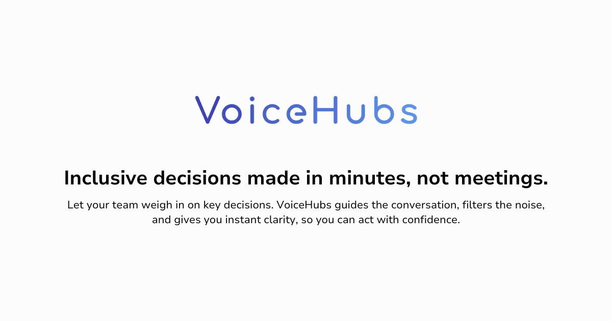 Média Voix de voix - Des décisions inclusives prises en quelques minutes, pas des réunions. 2