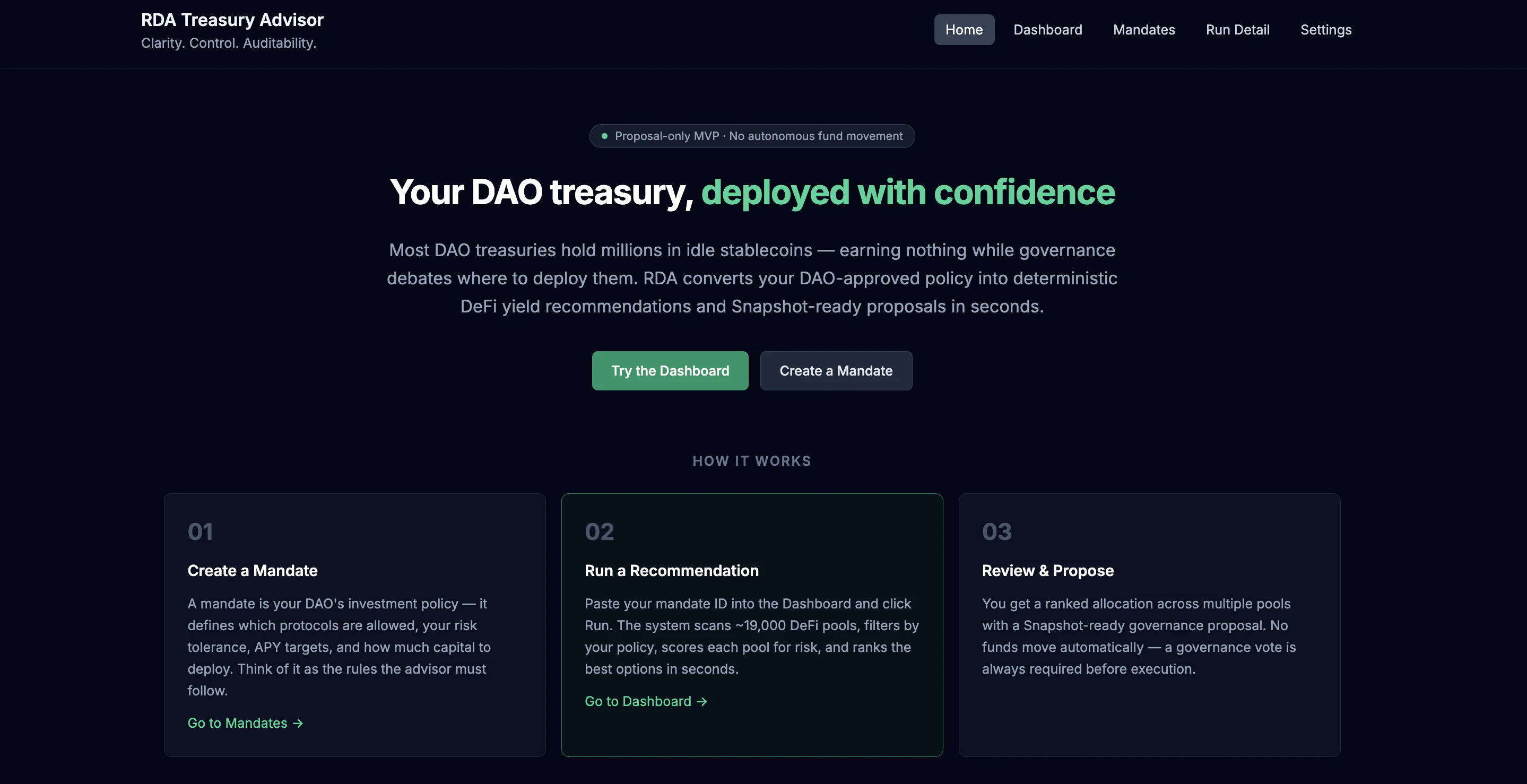 RDA — Robo DeFi Advisor screenshot 1