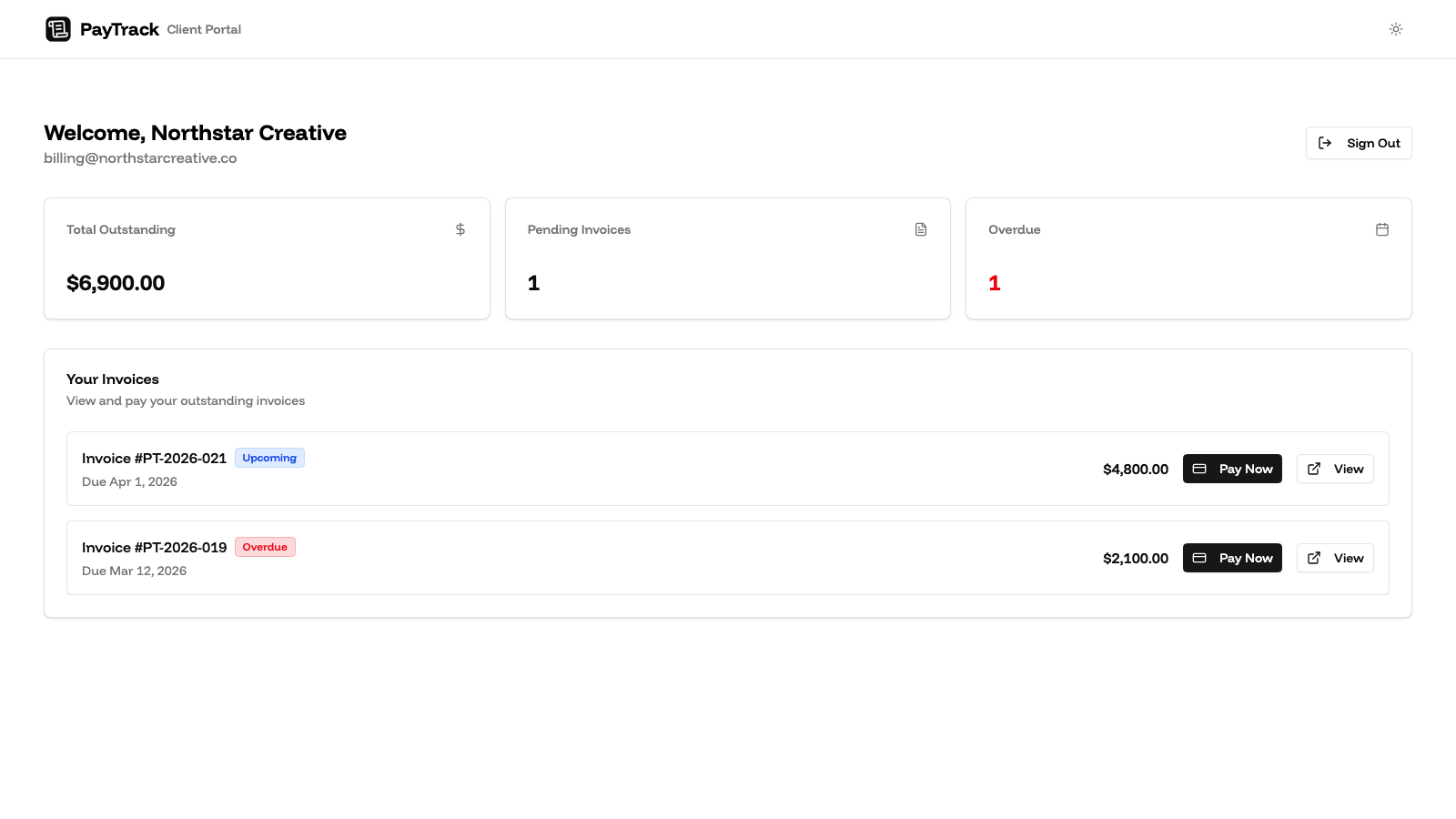 PayTrack - Screenshot 3 showing product features and functionality