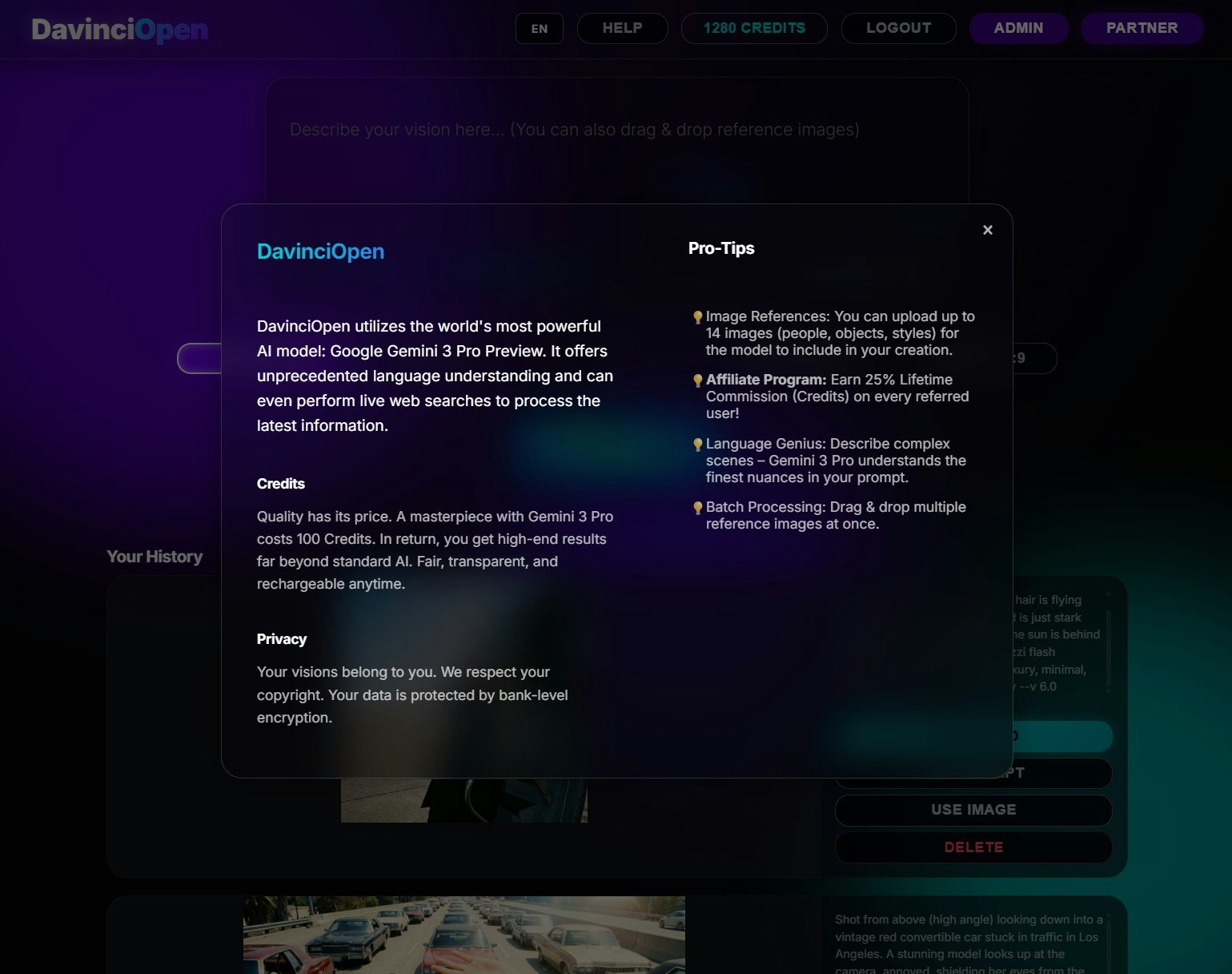 DaVinci Open - Screenshot 5 showing product features and functionality