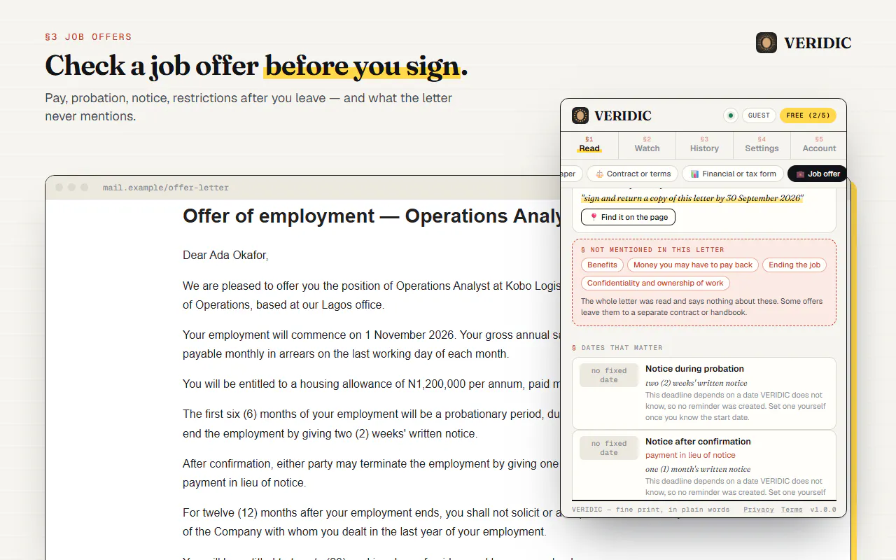 VERIDIC — Jargon in, plain English out gallery image