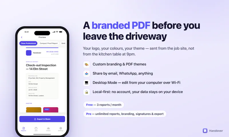 Handover — Proof of work in minutes screenshot 2