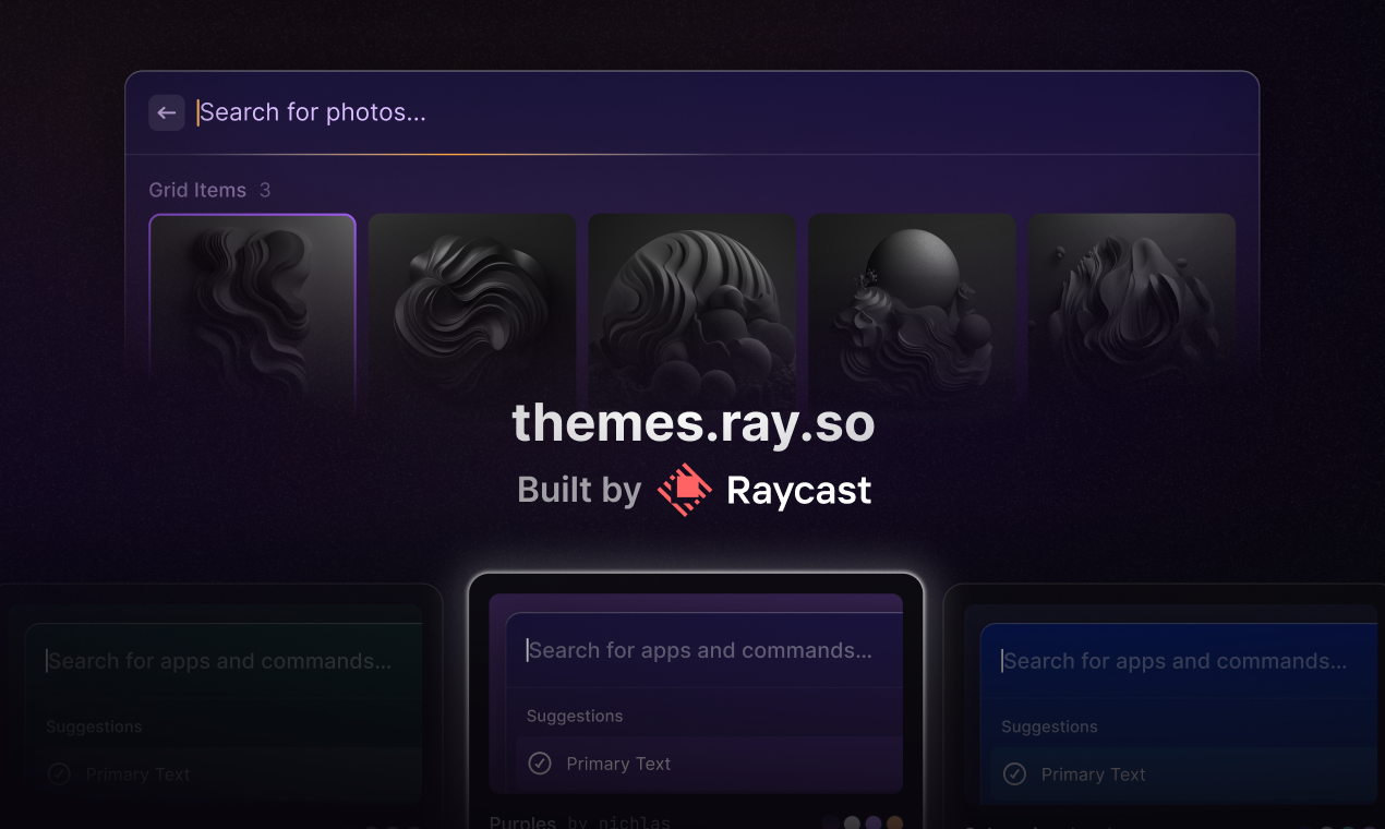 startuptile Raycast Theme Explorer-A tool to easily share browse and import Raycast Themes