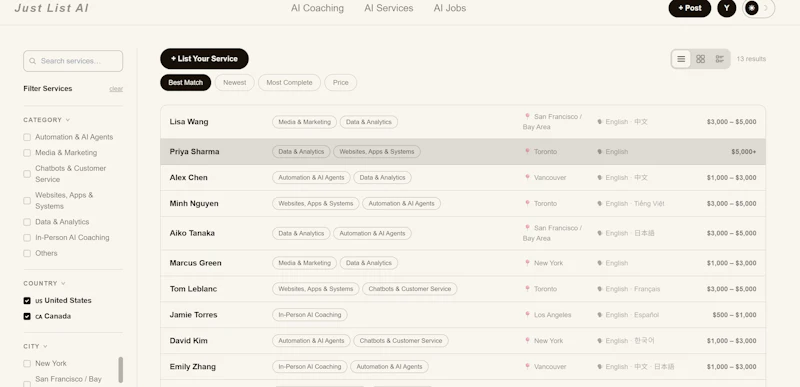 JustListAI screenshot 4