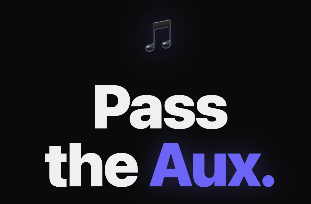 Aux - Listen to music with a stranger - Product Hunt launch logo and brand identity