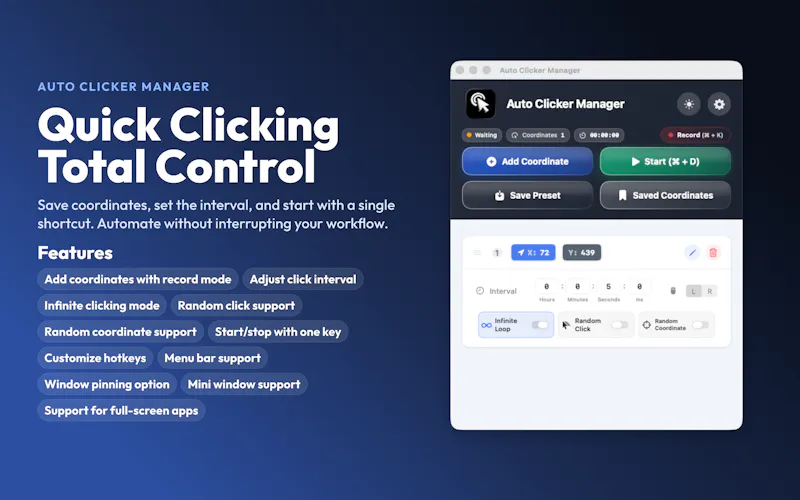 Auto Clicker Manager screenshot 2