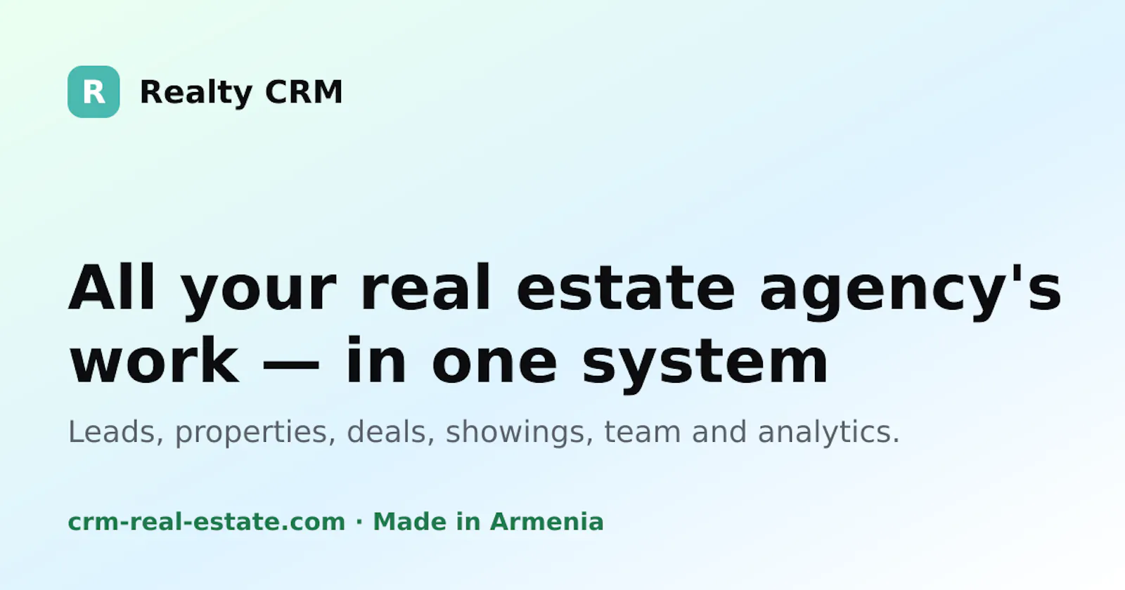 CRM Real Estate - START screenshot 1