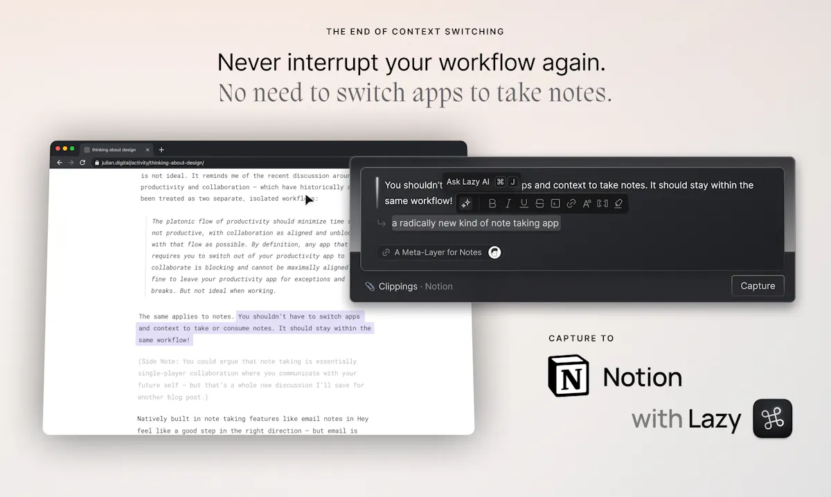 Lazy for Notion