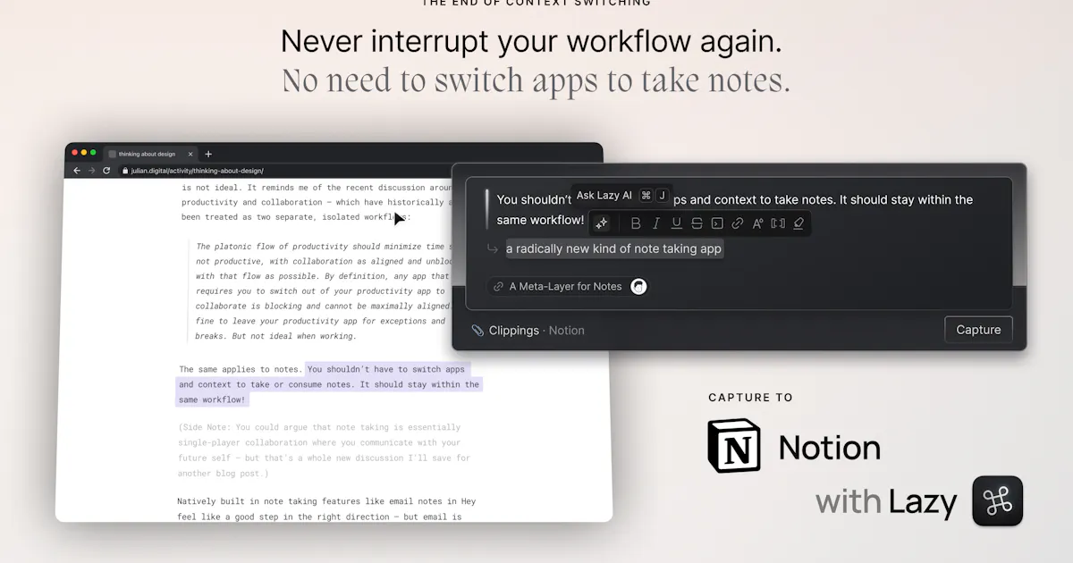 Lazy for Notion