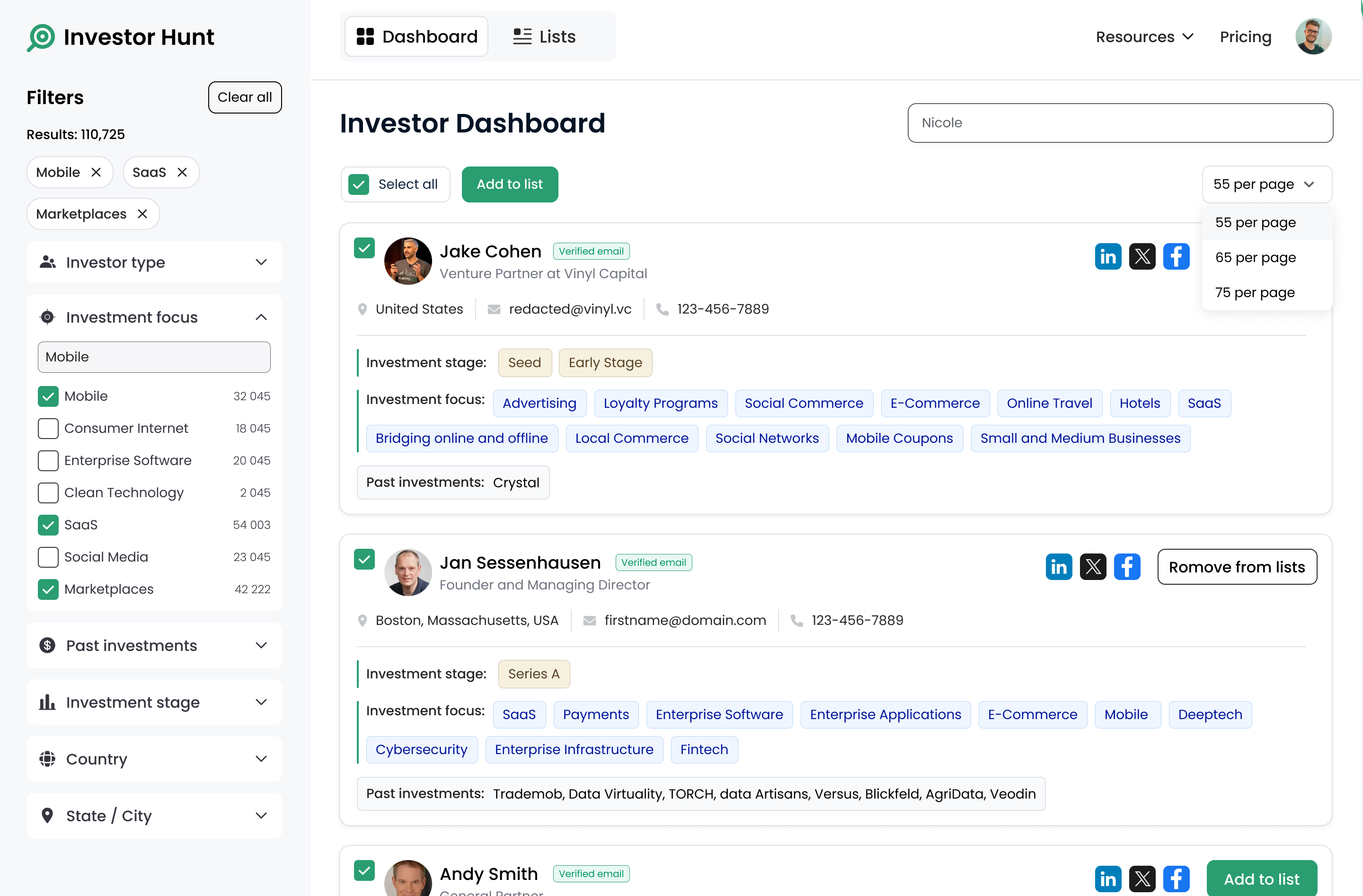 Yatırımcı Hunt 3.0 - Tohum turunuz için 100 bin yatırımcıdan oluşan aranabilir bir veritabanı medya 4