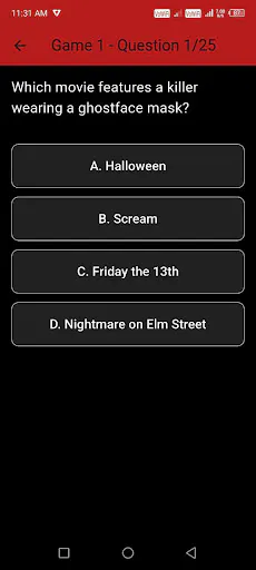 Horror Movie Quiz Game gallery image