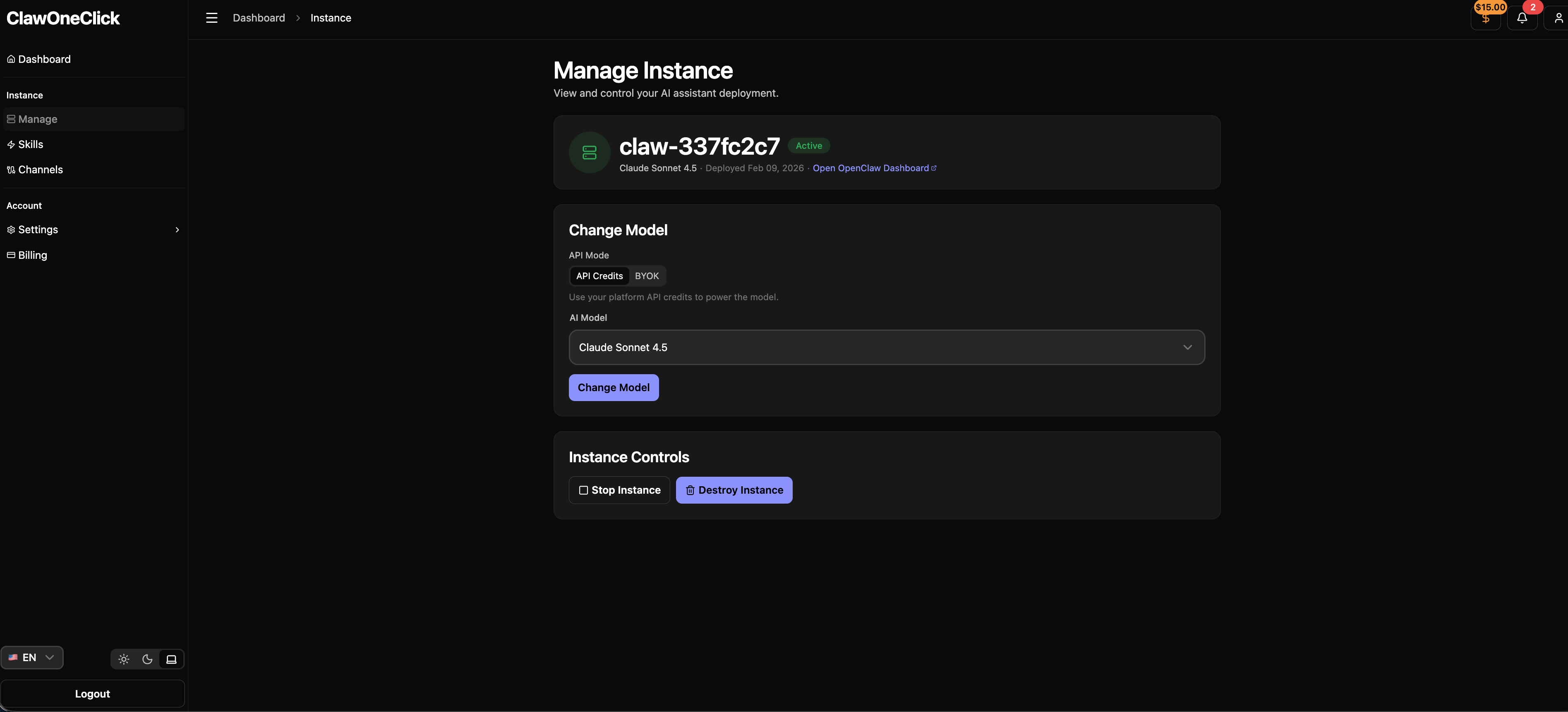 ClawOneClick - Screenshot 3 showing product features and functionality