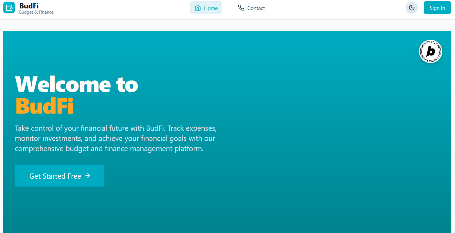 BudFi - Main screenshot showing features and interface