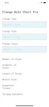 Flange Bolt Chart gallery image