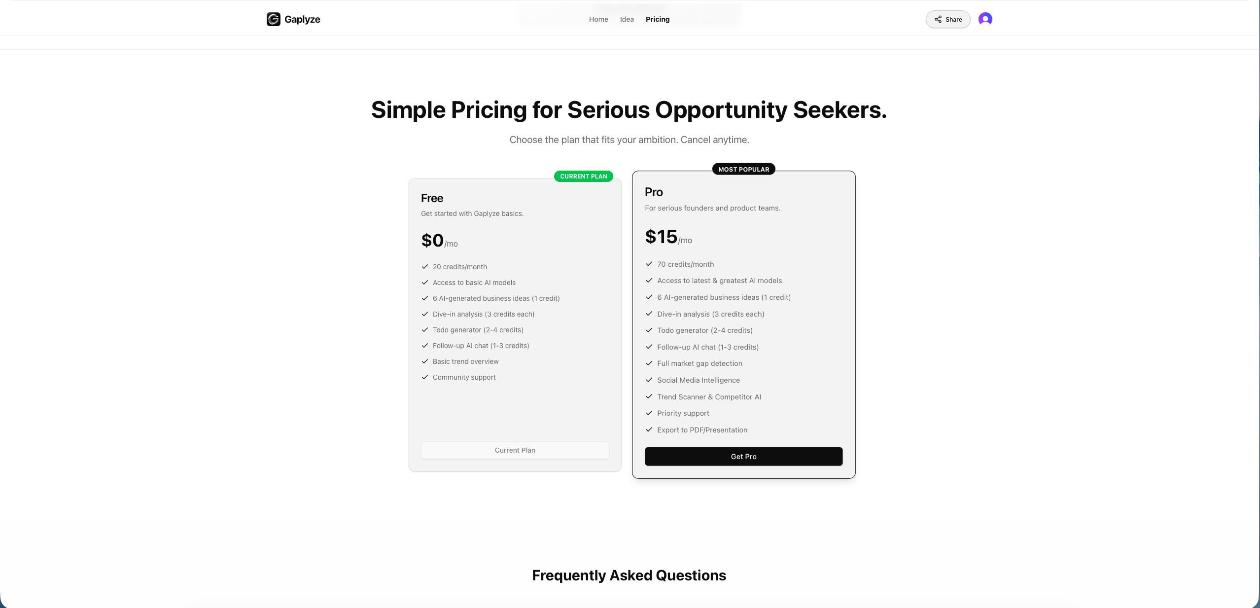 Gaplyze - Screenshot 3 showing product features and functionality