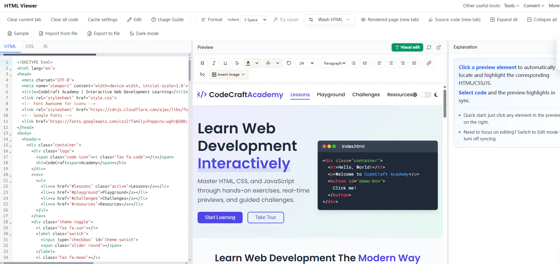 HTML Viewer Online gallery image