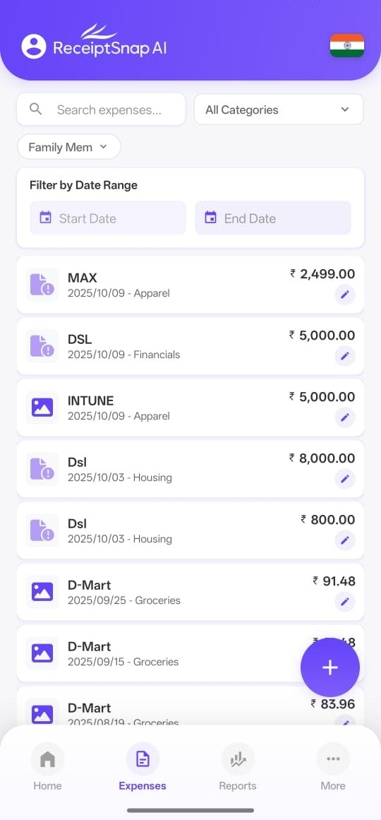 Mídia 2 de ReceiptSnap AI - ReceiptSnap AI – Gerenciamento de recibos com um clique!
