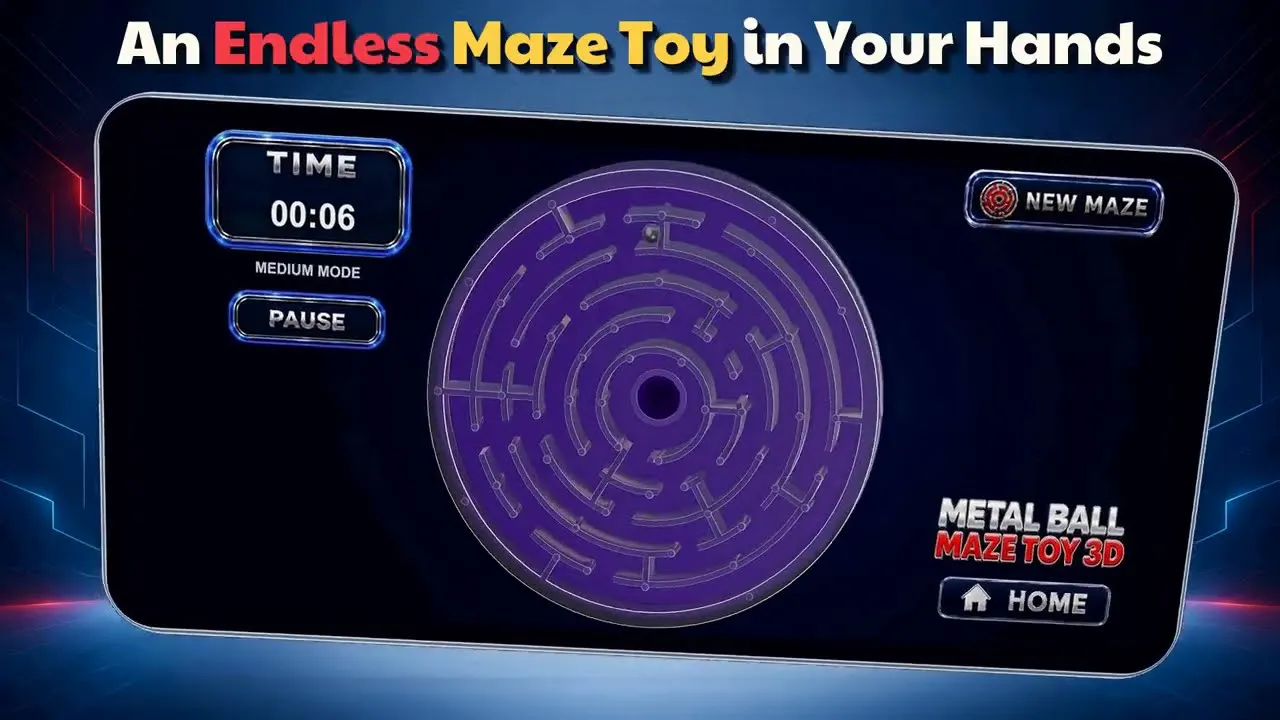 Metal Ball Maze Toy 3D gallery image