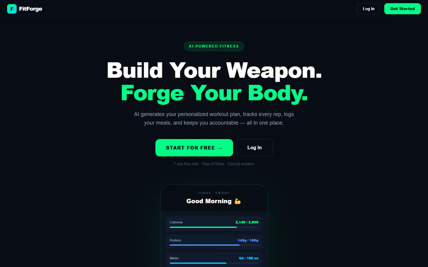 FitForge AI 截图 1