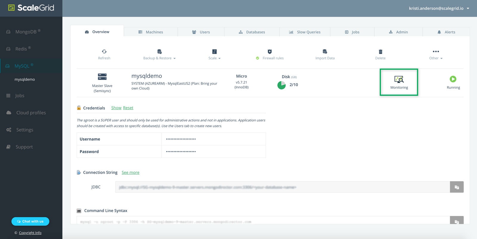 ScaleGrid DBaaS gallery image