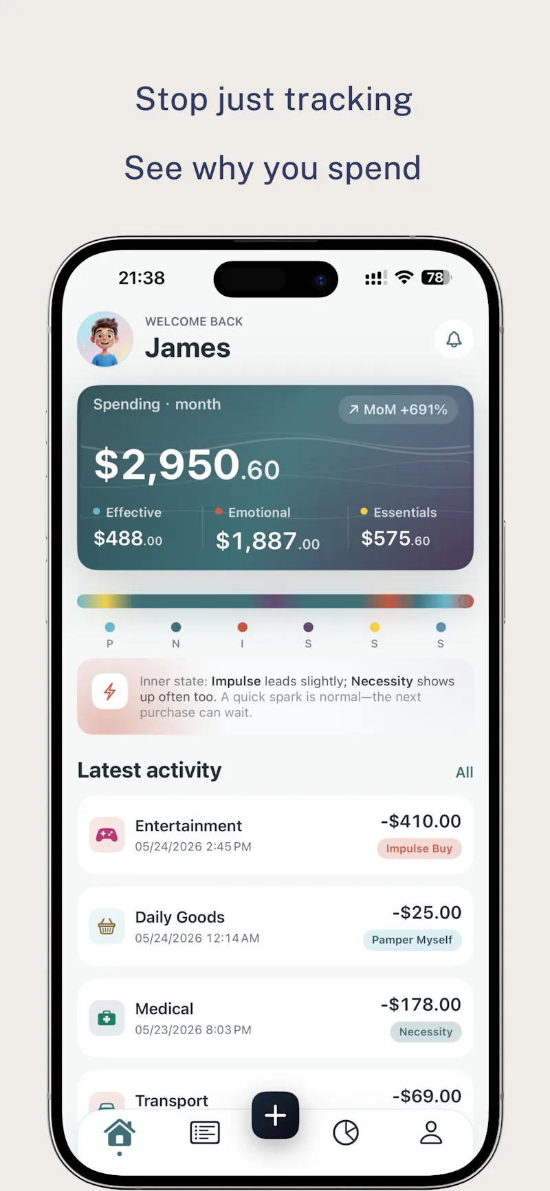 WhySpend - Expense Tracker screenshot 1