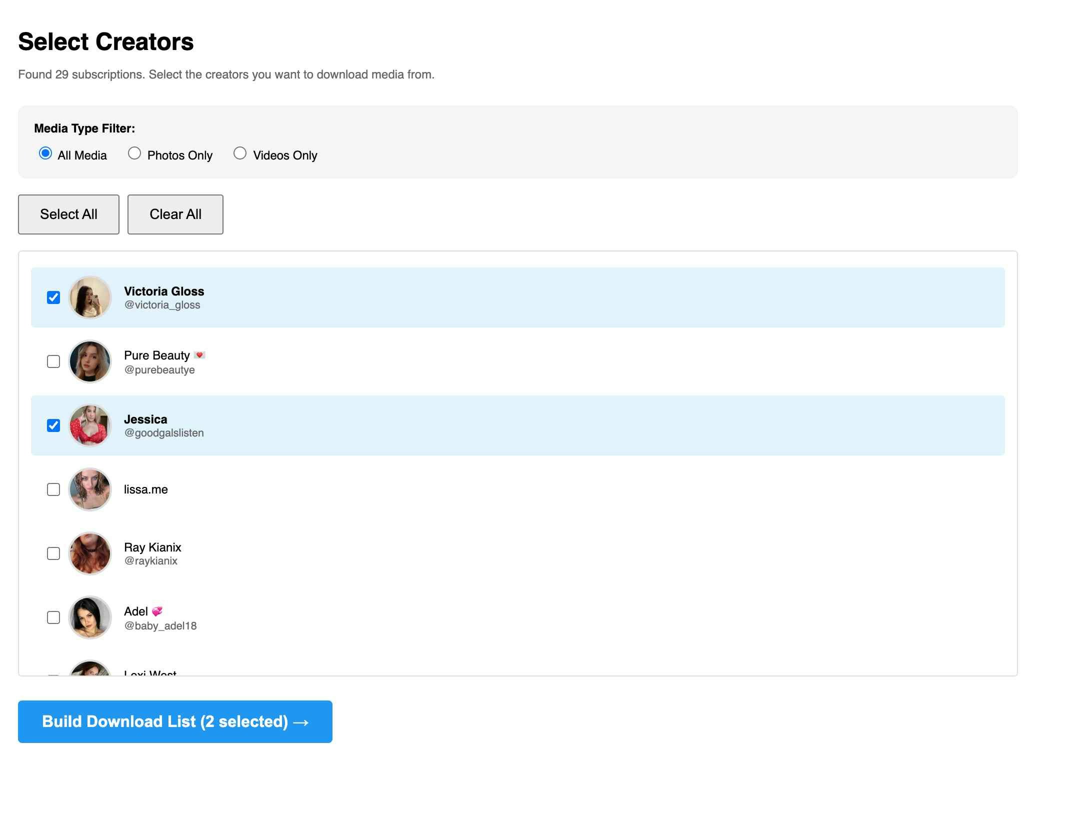 Onlyfans Downloader - Screenshot 2 showing product features and functionality