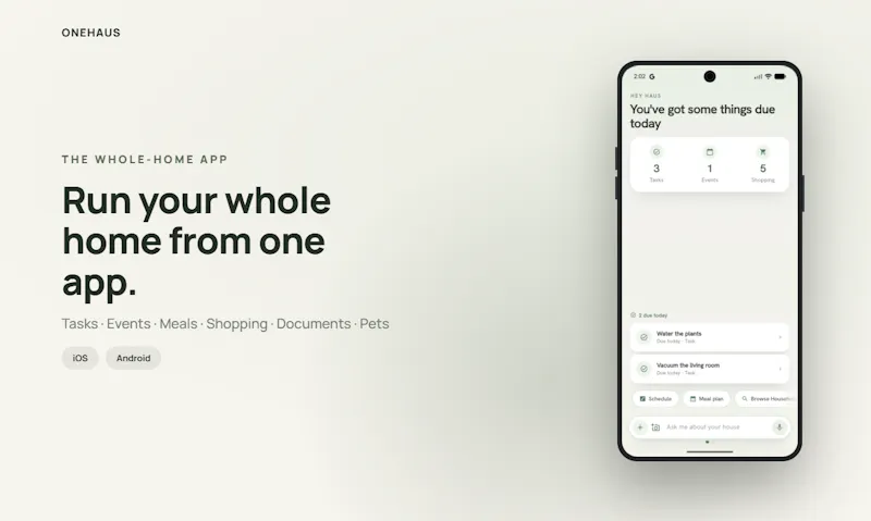 OneHaus screenshot 2