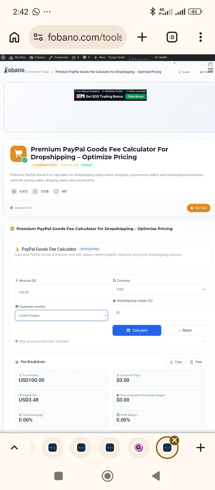 Premium PayPal Goods Fee Calculator gallery image