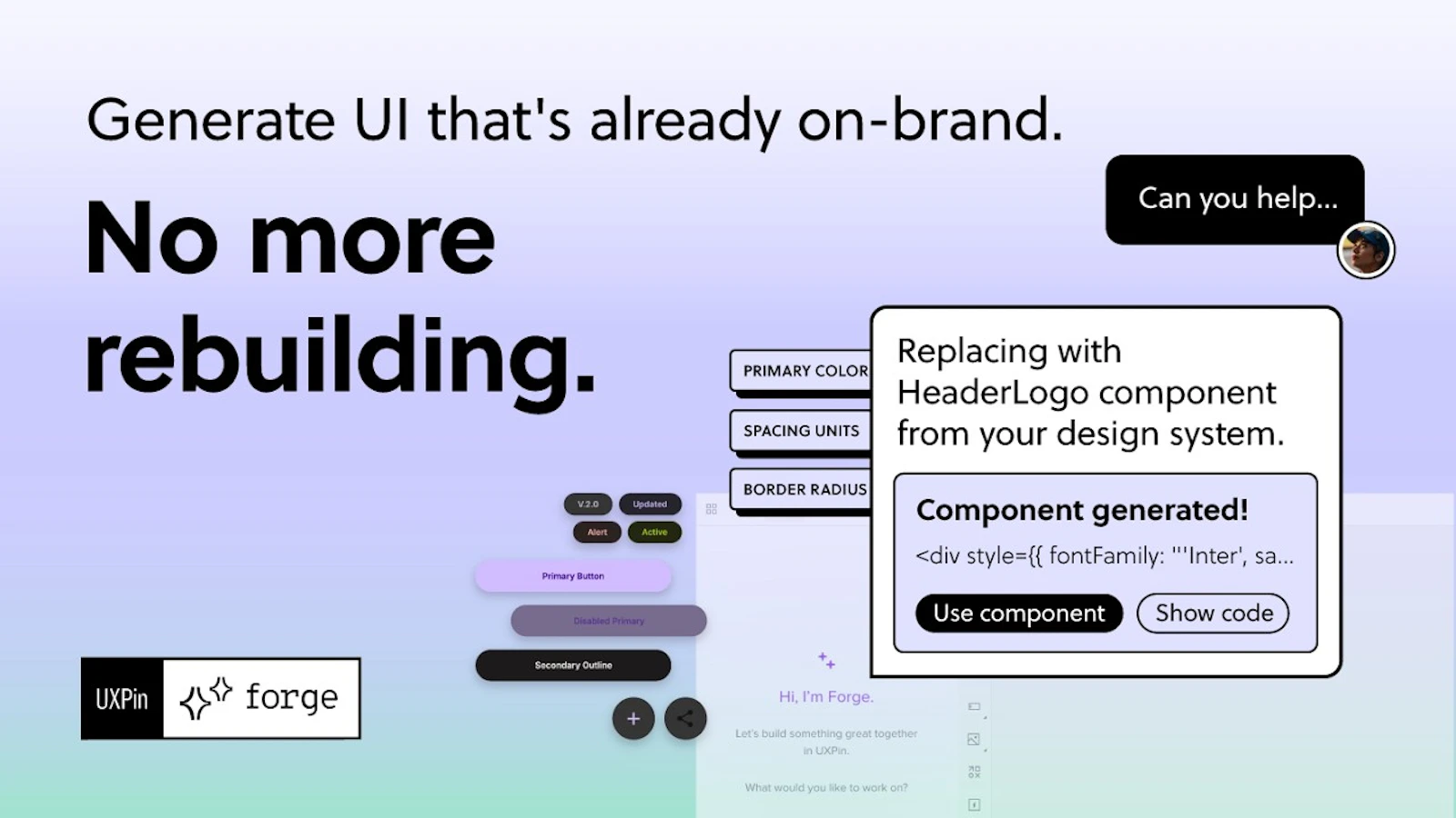 UXPin Forge screenshot 1 (video preview)