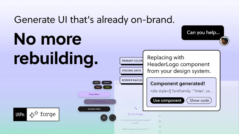 UXPin Forge screenshot 1 (video preview)