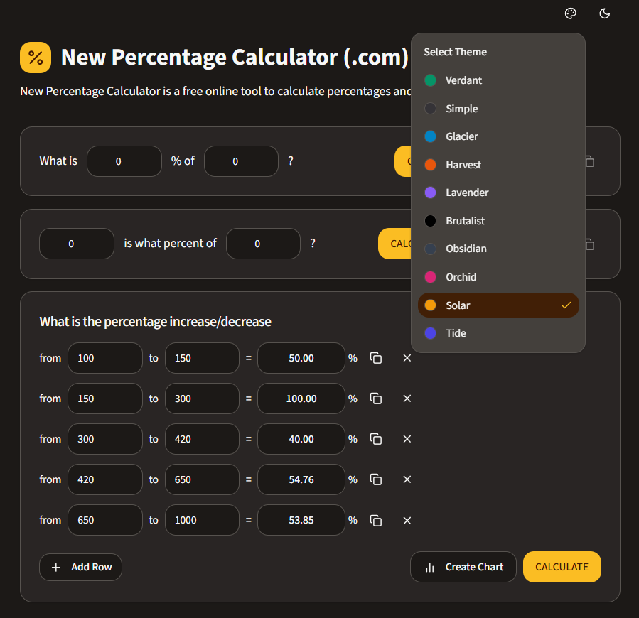 Percentage Calculator - Screenshot 5 showing product features and functionality