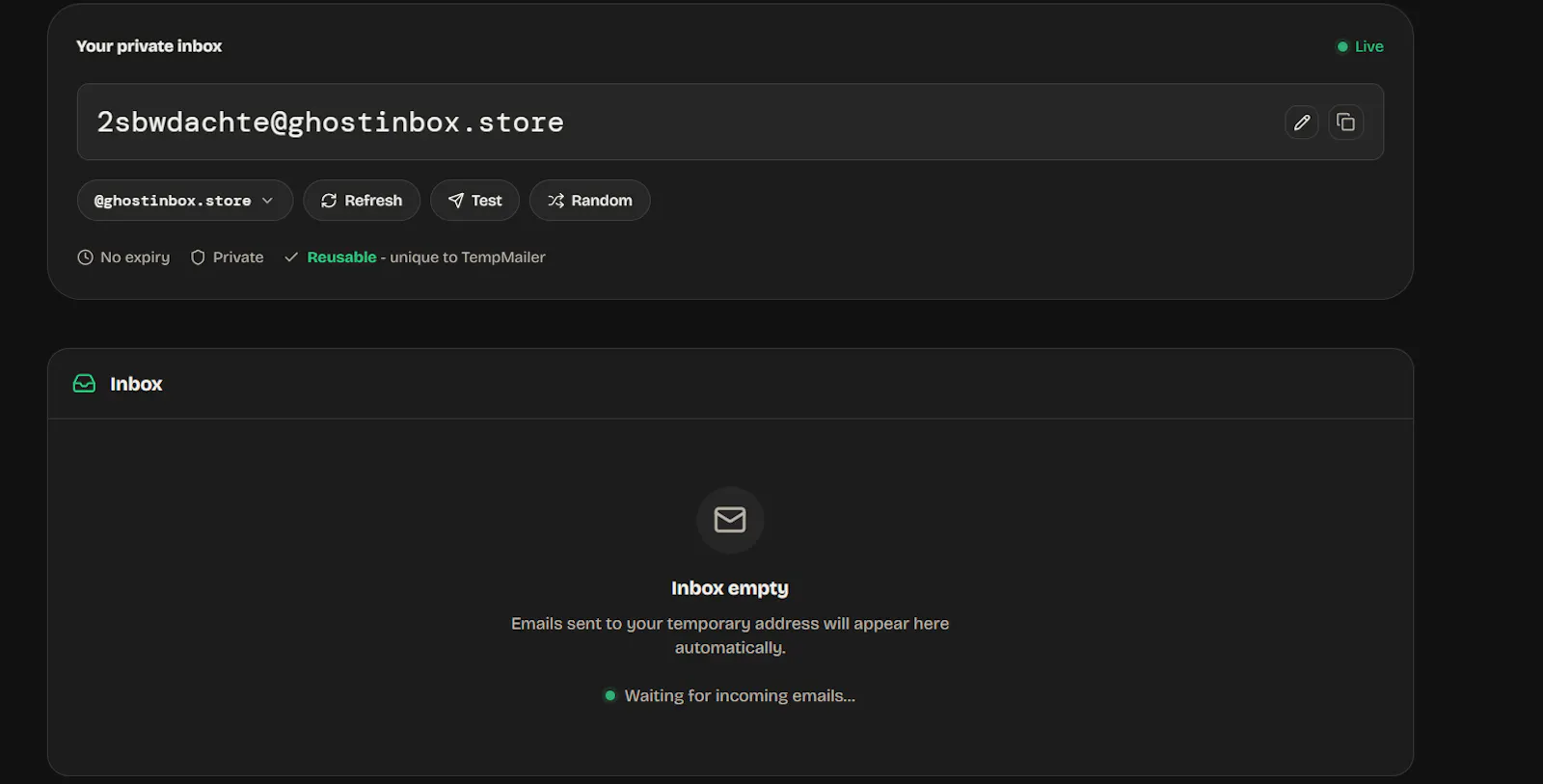 TempMailer screenshot 2