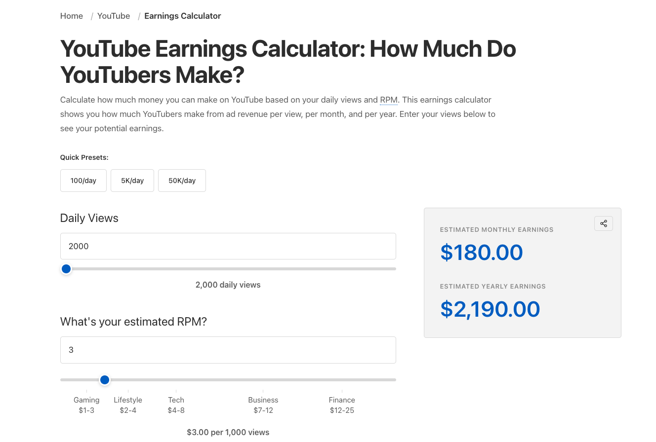 Streamer Calculator gallery image