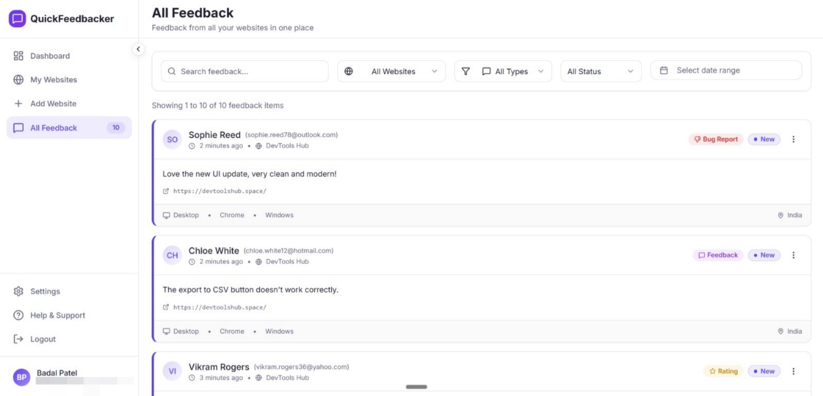 QuickFeedbacker gallery image