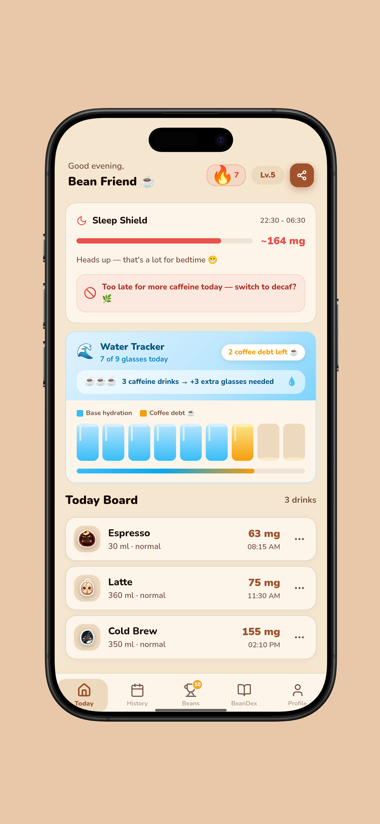BeanBop —  iOS Caffeine Tracker gallery image