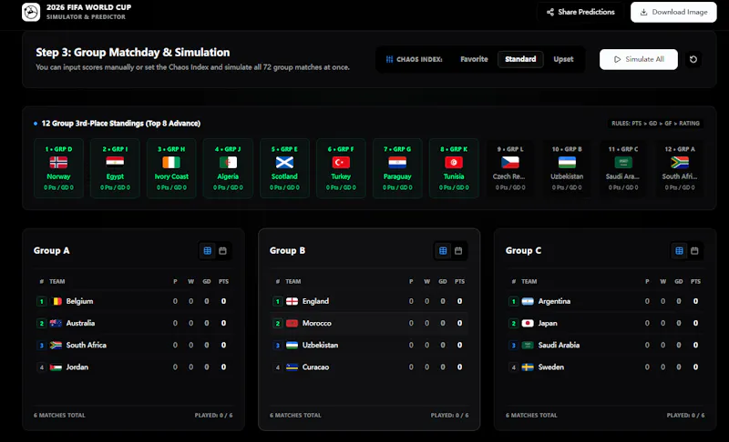 World Cup 2026 Predictor screenshot 2