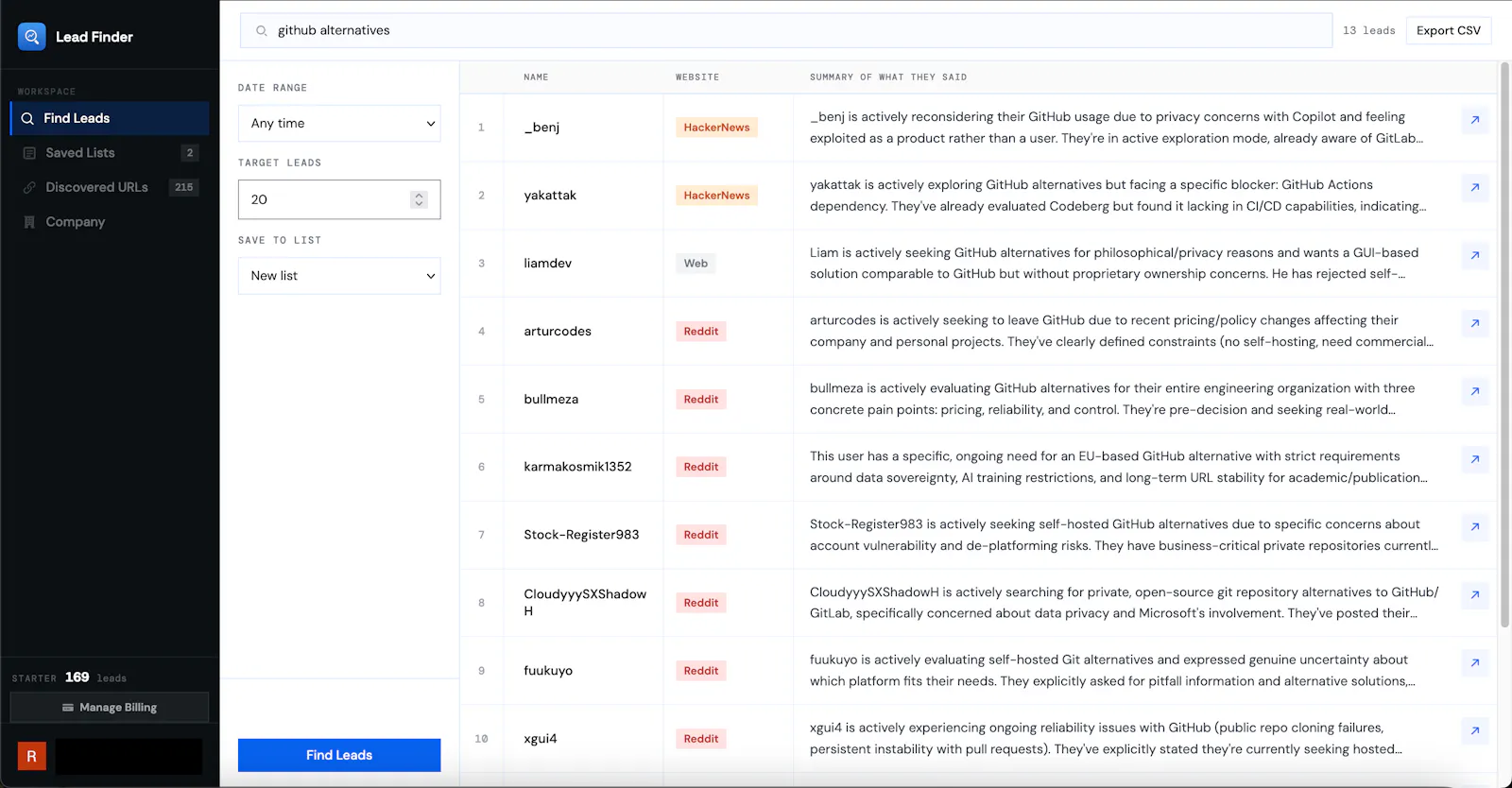 Lead Finder screenshot 1