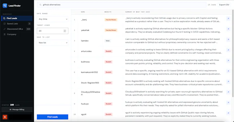 Lead Finder screenshot 1