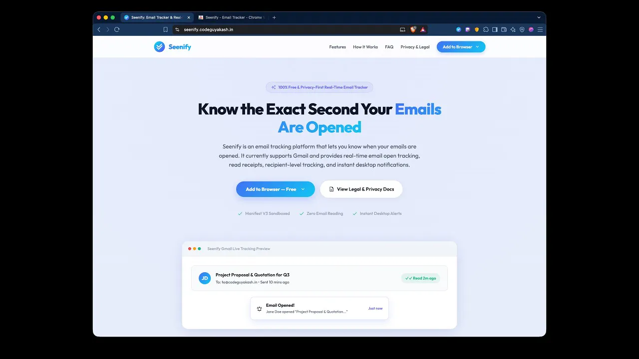 Seenify - Email Tracker gallery image