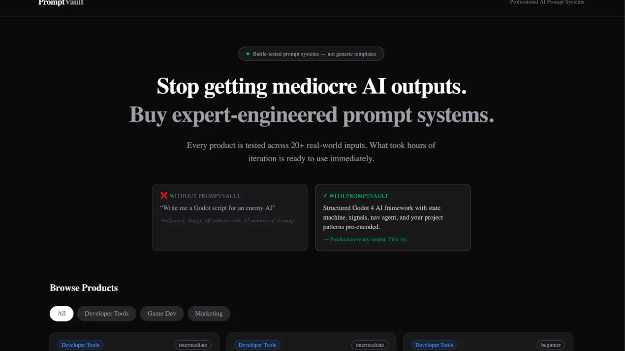 PromptVault product
