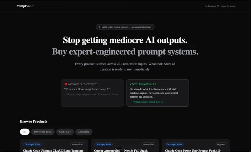 PromptVault screenshot 1