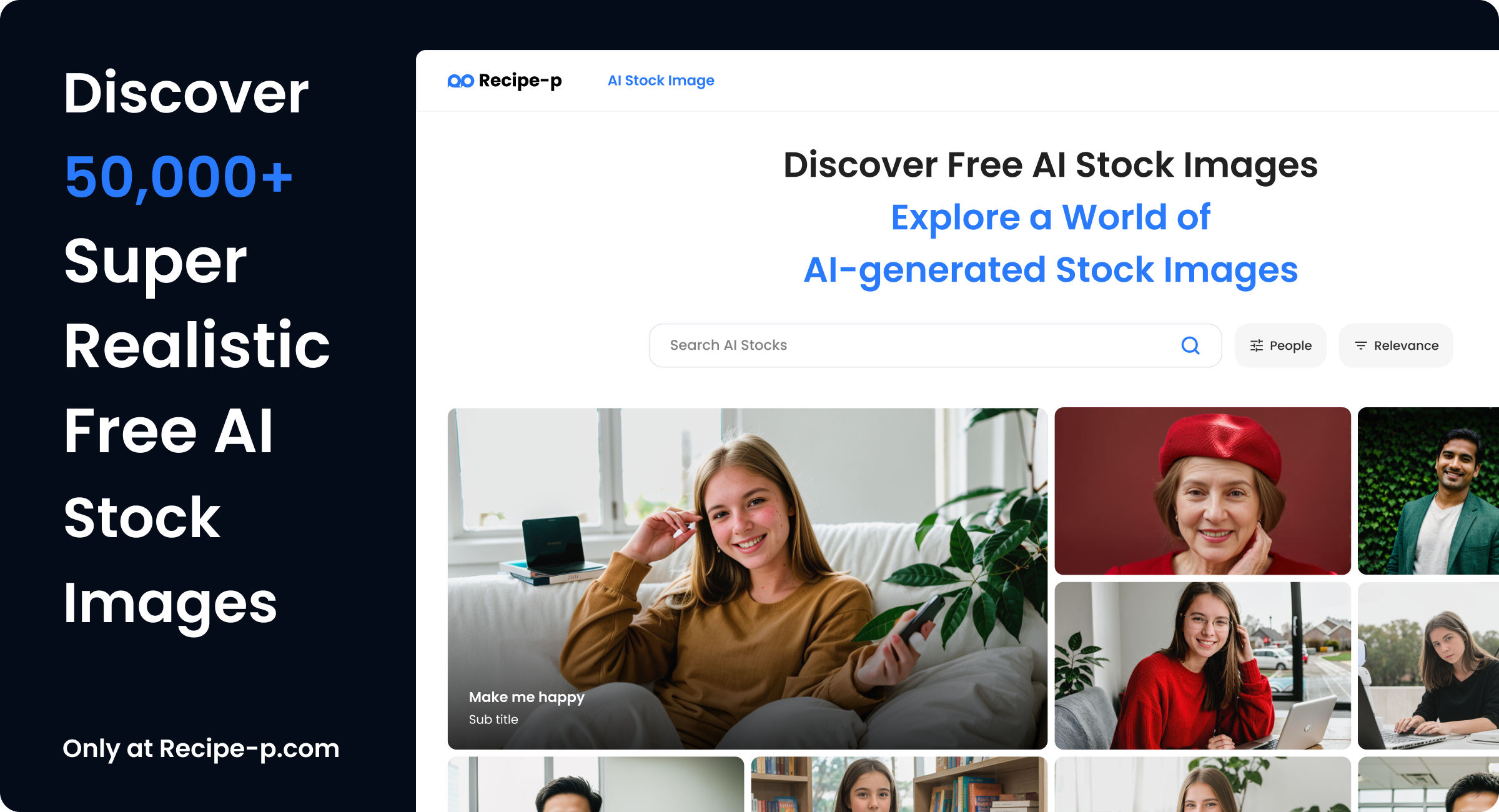 レシピ-P - 無料のストック画像、AIが生成された現実的な人間の肖像画メディア1