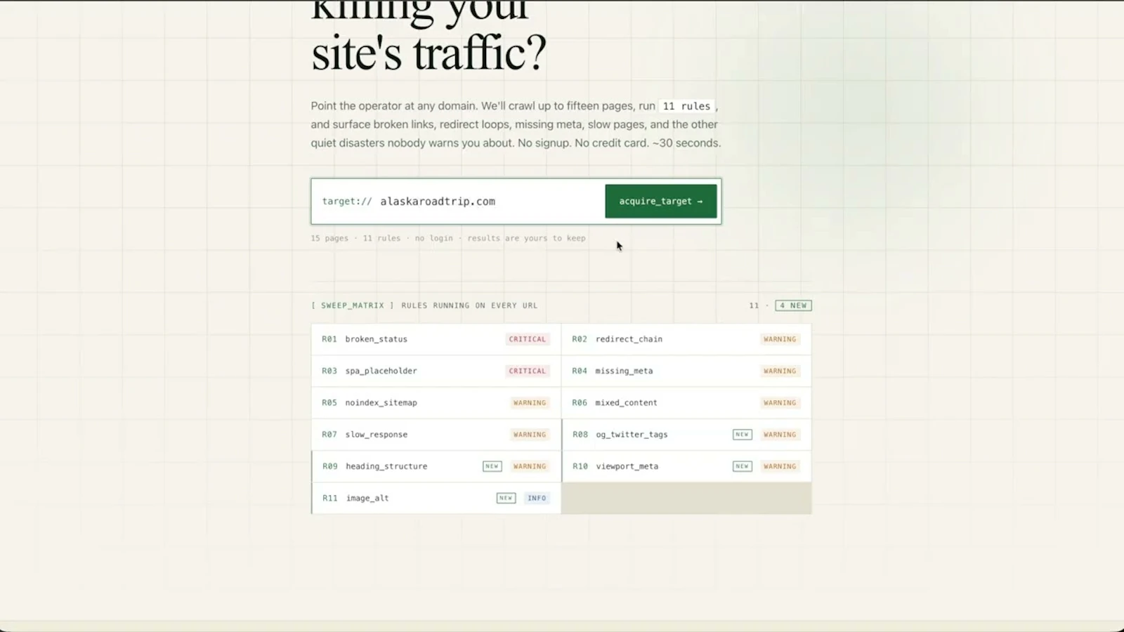 VectraSEO screenshot 1 (video preview)