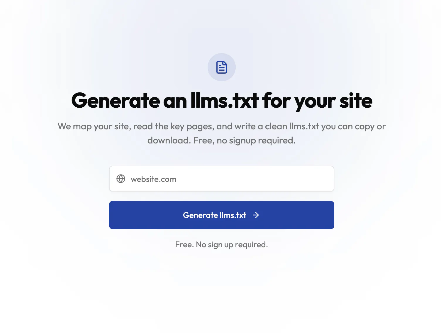 QueryTrace llms.txt Generator gallery image