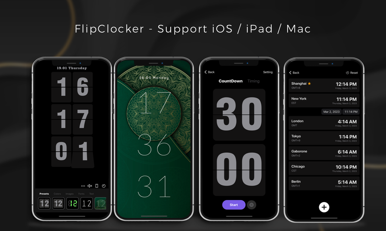 Flip Clocker - Flip Saat ve Zaman dilimi Dönüştürücü ve Beyaz Gürültü ve Dünya Zamanı medya 5