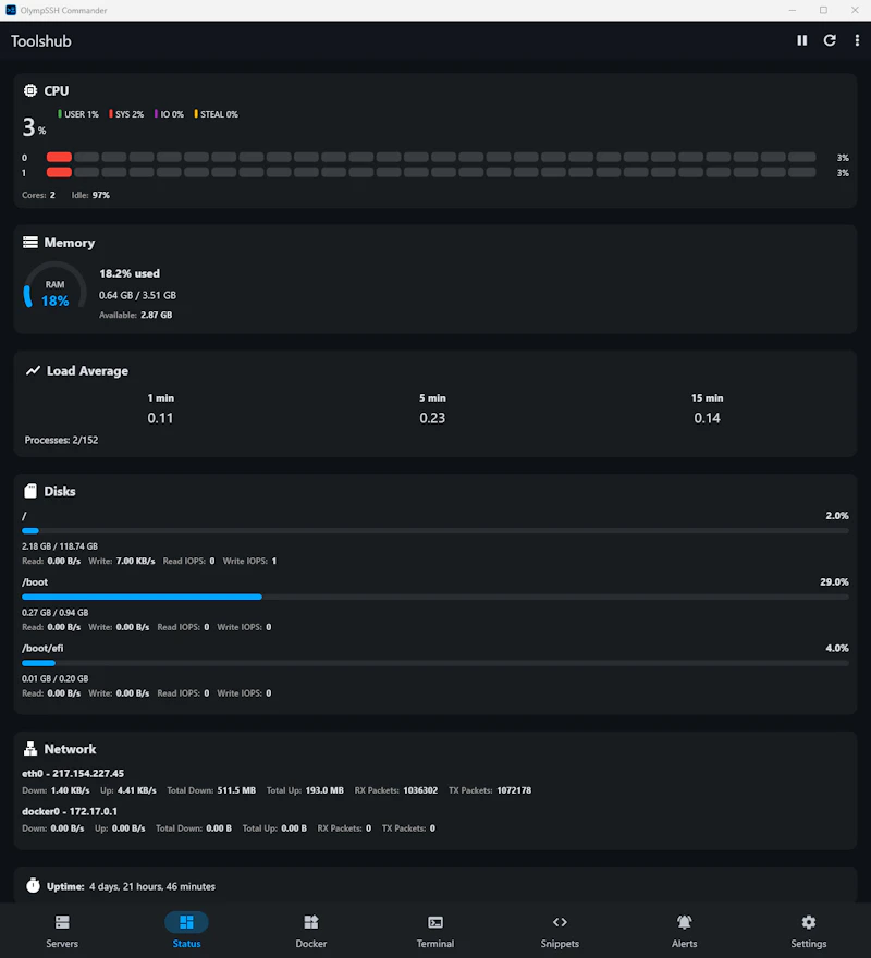 OlympSSH Commander screenshot 2