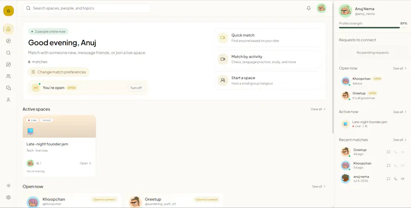 Greetup screenshot 1