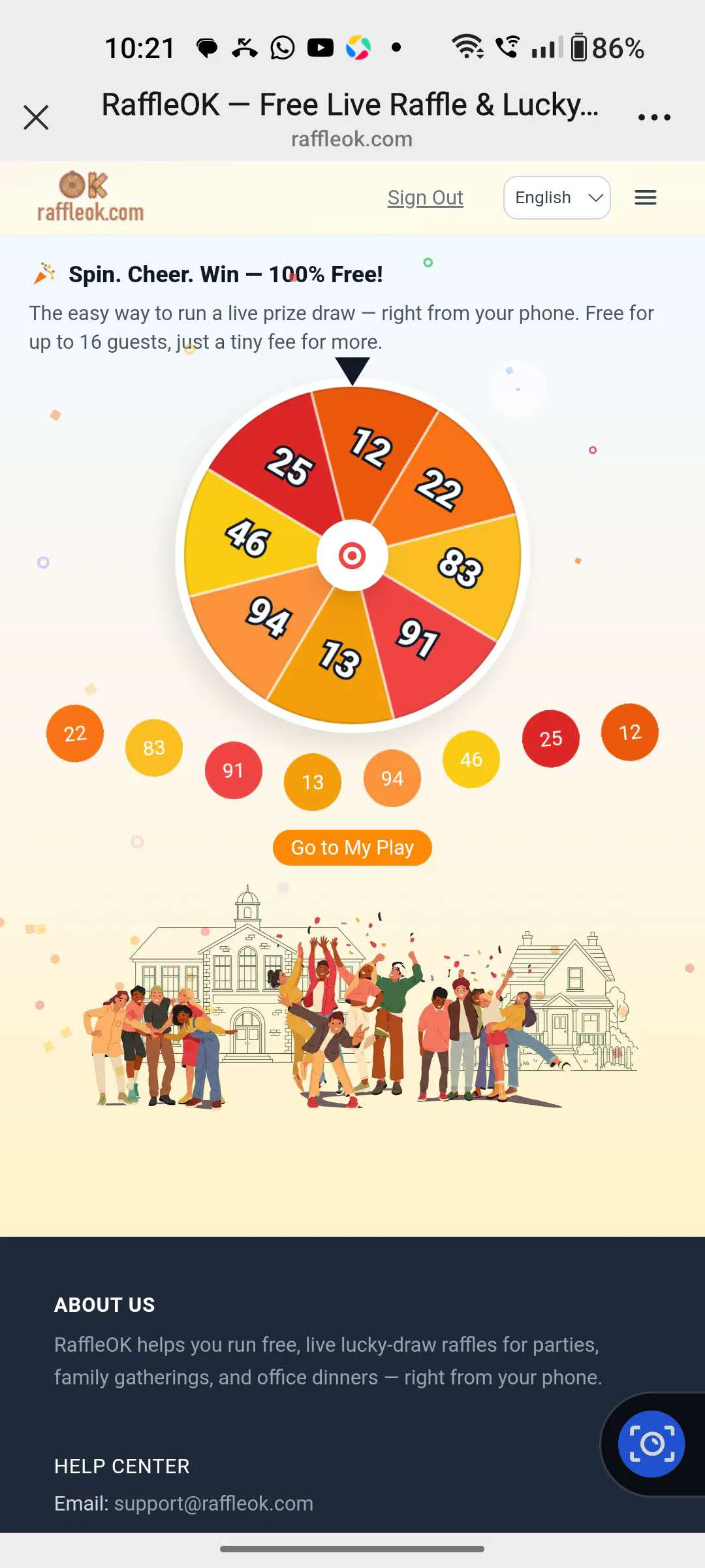Free live raffle wheel & number draw  gallery image